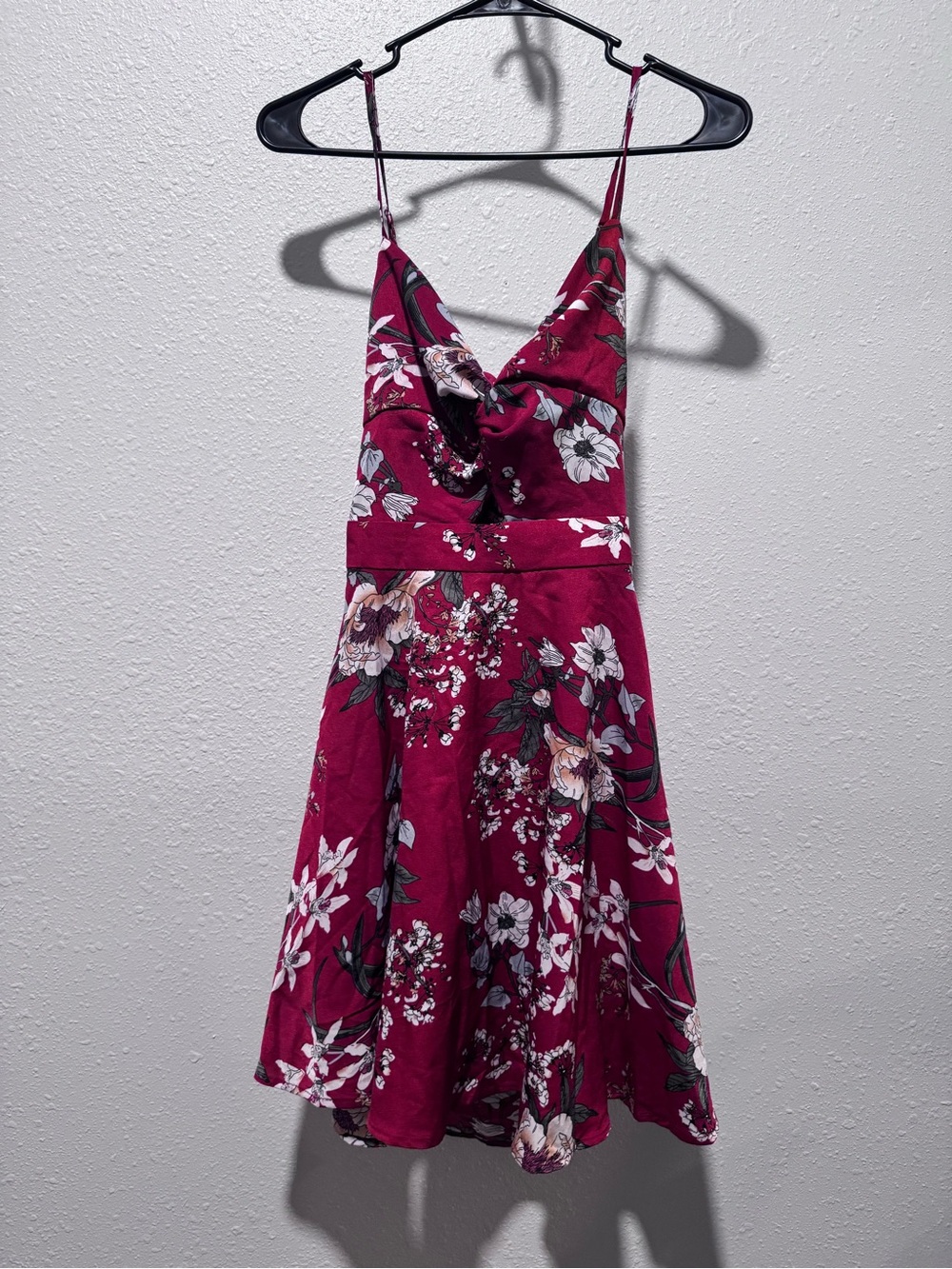 Red Floral mini dress